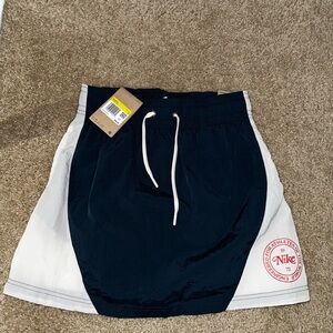 Nike Navy Blue and White Athletic Skirt